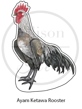 10-Pack Rare Breed Collection: LARGE Die-Cut Vinyl Chicken Stickers