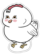 Simple Chicken Cartoon Vinyl Stickers