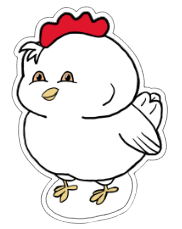 Simple Chicken Cartoon Vinyl Stickers